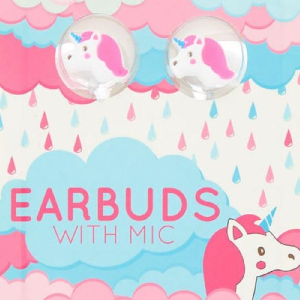 NIP Unicorn Gabba Goods Earbuds With Mic Headphone